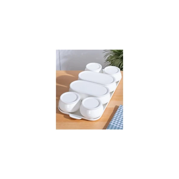 ACAR NORA COLLECTİON 6Lİ TEPSİLİ KAHVALTILIK SETİ ürün görseli 1