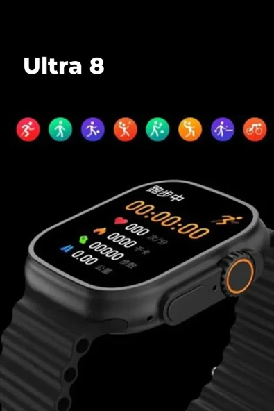 HarmonyAura Ultra 8 2.1 inç IPS Ekran Konuşma ve NFC Özellikli Akıllı Saat - Gümüş - Resim 3