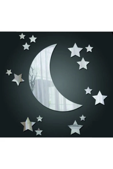 Ay Yıldız Desen Duvar Dekoru ürün görseli 1