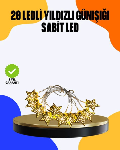 Yıldız Led Işık 5 Metre Dekoratif Aydınlatma Günışığı (Kopya) ürün görseli 1