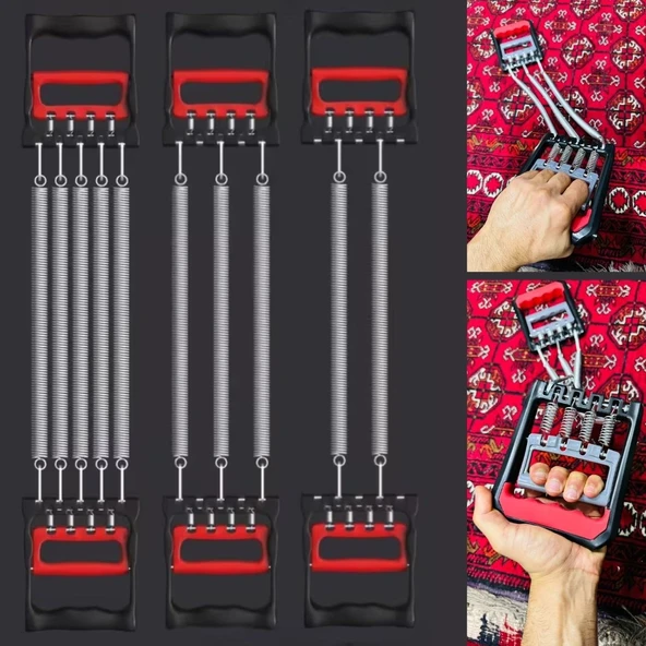 BUFFER® Göğüs Genişletme ve Kuvvet Egzersiz Aleti – 5 Yaylı 5 Kademeli Ayarlanabilir Fitness ve Kuvvet Antrenmanı Ekipmanı - Resim 4