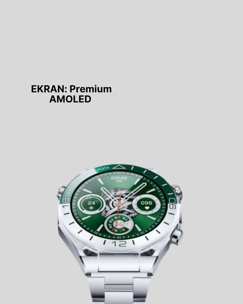 Amoled Smartwatch Harita Modlu Bluetooth Aramalı 3 Değiştirilebilir Kayışlı - Resim 4