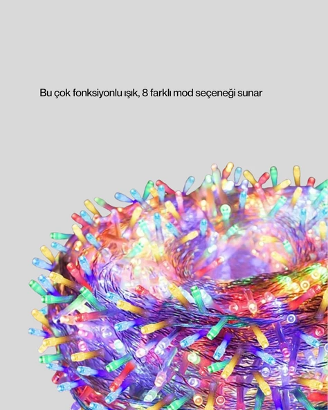 50’li LED Şeffaf Kablolu 5 m Aydınlatma Işık Süsleme Led - Resim 5