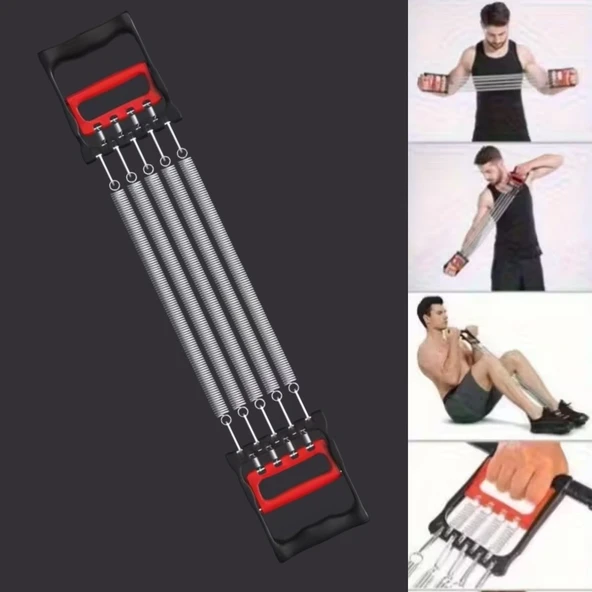 BUFFER® Göğüs Genişletme ve Kuvvet Egzersiz Aleti – 5 Yaylı 5 Kademeli Ayarlanabilir Fitness ve Kuvvet Antrenmanı Ekipmanı ürün görseli 1