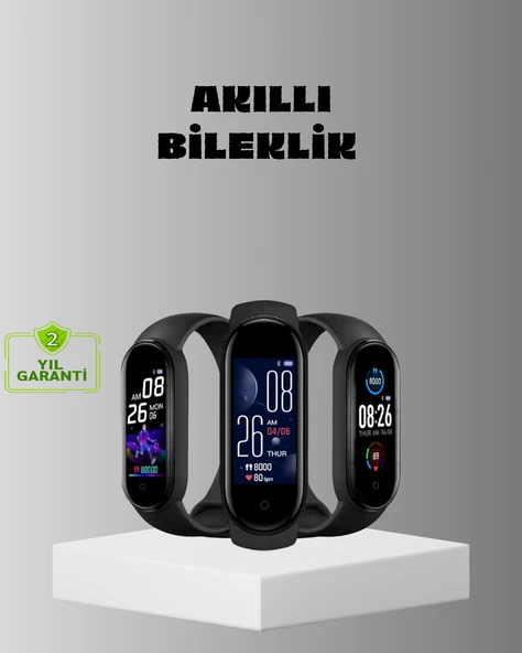 Akıllı Bileklik Adım Sayarlı Kalori Takipli Bildirim Uyumlu IP67 ürün görseli 1