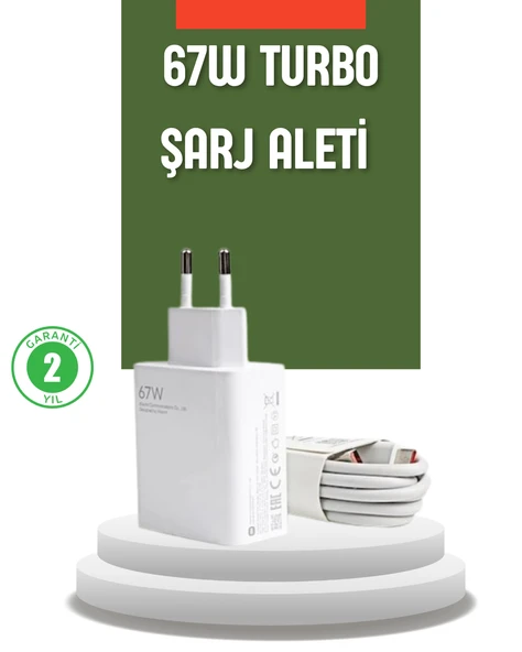 67 Watt Turbo Şarj Cihazı Xiaomi Redmi Note 10 11 12 Uyumlu ürün görseli 1