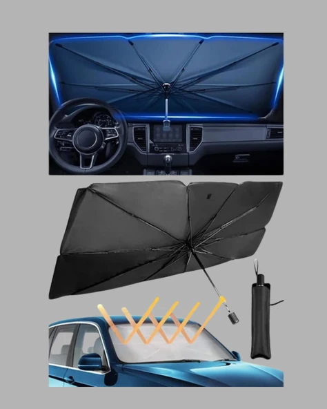 Ön Cam Güneşliği – Kalın Kumaş ve Cam Elyaf İskelet ile Maksimum UV Koruma - Resim 5