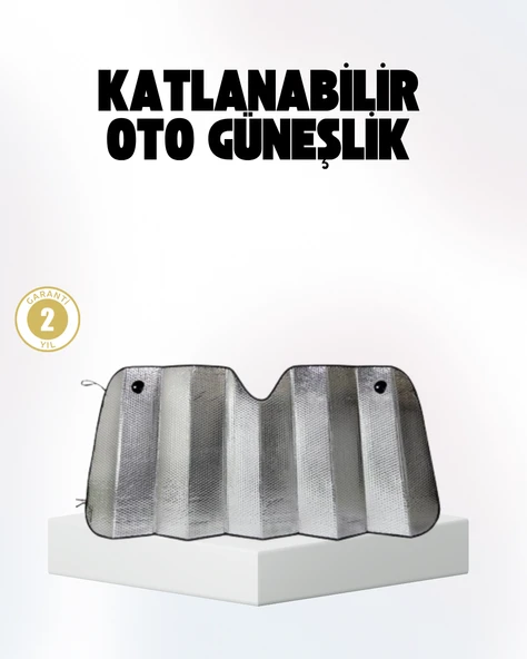 Otomobil Güneşliği – Katlanabilir Tasarım ve Süngerli Isı Yalıtımı ürün görseli 1