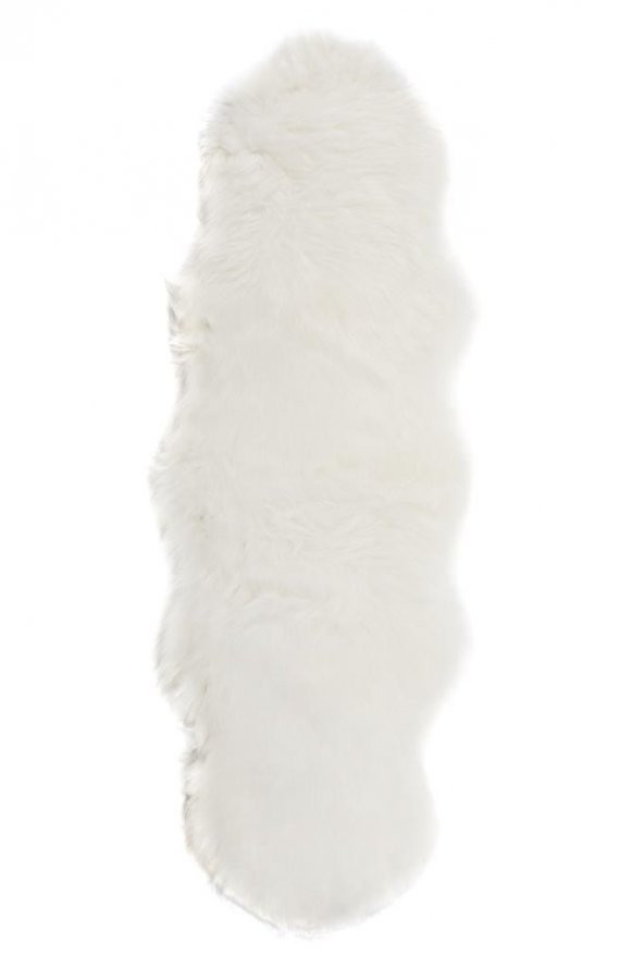 Giz Home Alaska Peluş Post Halı Beyaz  60X180 - 2
