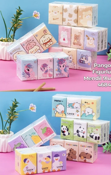 Figürlü Cep Mendili, Kağıt Peçete (9'LU) ürün görseli 1