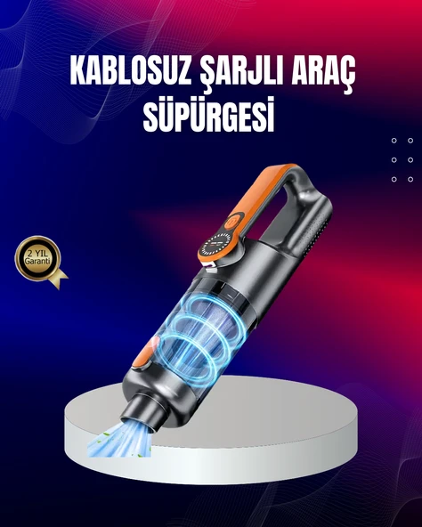 Taşınabilir Şarjlı El Süpürgesi Çok Yönlü Temizlik 5 Başlıklı Numaratör Hediyeli ürün görseli 1