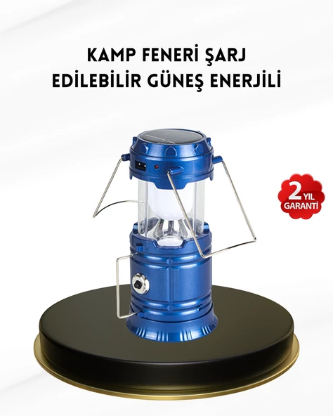 Solar Kamp Lambası Kızak Sistemli Şarjlı Taşınabilir Doğa Yürüyüşü Işığı ürün görseli 1