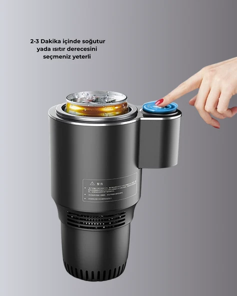 Araba Bardaklığı Isıtma Soğutma Ayarlı Çakmak Girişli Akıllı Model - Resim 3