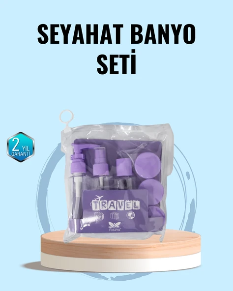 Taşınabilir 5’li Seyahat Banyo Seti Şampuanlık Sprey Krem Kutusu ürün görseli 1