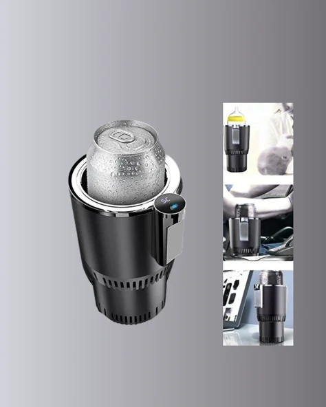 Araba Bardaklığı Isıtma Soğutma Ayarlı Çakmak Girişli Akıllı Model - Resim 2