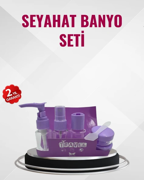 Seyahat Boy Banyo Seti 5’li Mini Şişe ve Krem Kutusu Çantalı ürün görseli 1