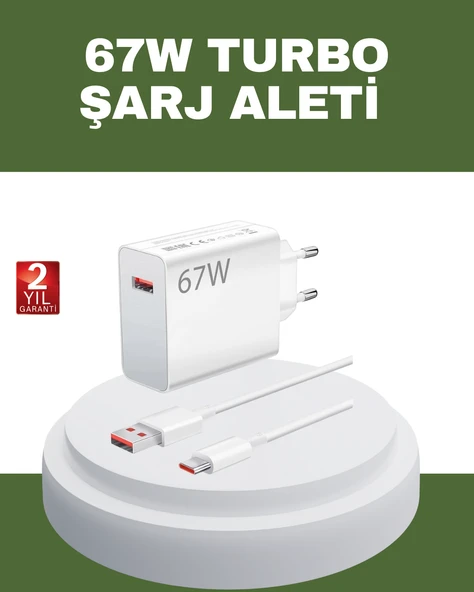 67 Watt Type C Hızlı Şarj Cihazı OnePlus 7 8 9 10 Uyumlu ürün görseli 1