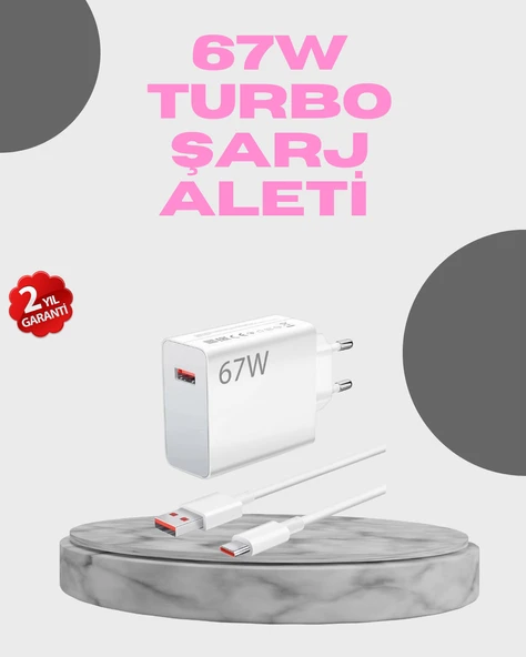 67 Watt Hızlı Şarj Seti Realme 7 8 9 Pro Uyumlu ürün görseli 1