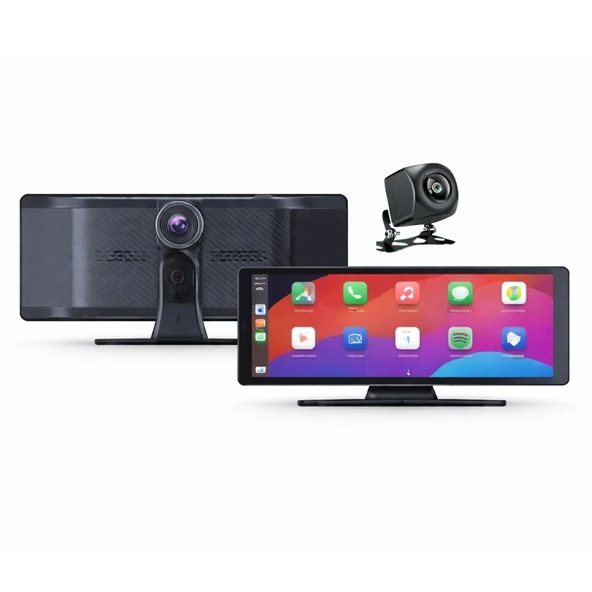 SChitec 4K Ultra Araç İçi Akıllı Ekran – Ön ve Arka Kameralı, Kablosuz CarPlay ve Android Auto Destekli (10.26”) YK3507 ürün görseli 1