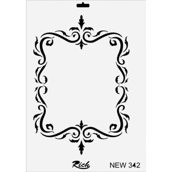 Rich New Seri N-342 Stencil 35x25 cm - Resim 2