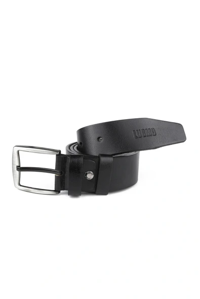 Hakiki Deri Erkek Kemer Extra Yumuşak 4,5 cm Kot Siyah - Resim 3