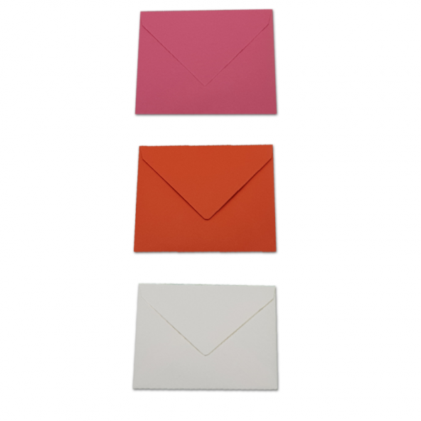 12 Adet 7 x 9 Renkli Mini Zarf 6 Renk - 5