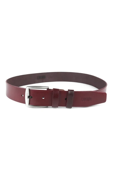 Hakiki 100% Deri Erkek Kemer Bordo 4,5 cm - Resim 2