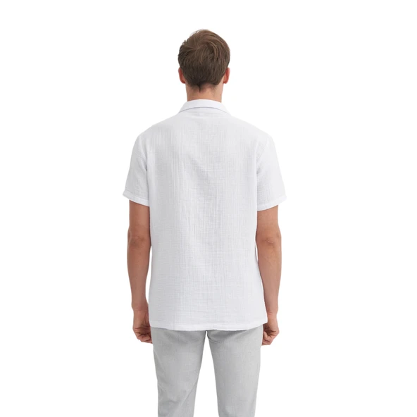 Kısa Kol Erkek Gömlek 25YCEED02039 - Resim 6