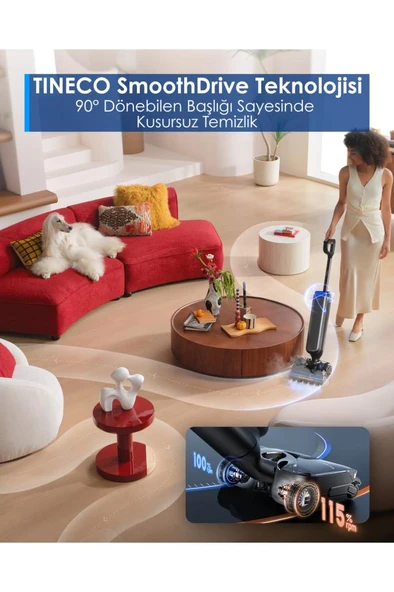Tineco Floor One S9 Artist Steam Islak Kuru Şarjlı Dikey Süpürge - Resim 5