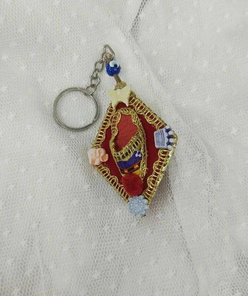 Anahtarlık Çarık Nazar Boncuk Kötü Göz Çanta Cüzdan Süsü Aksesuar - Resim 3