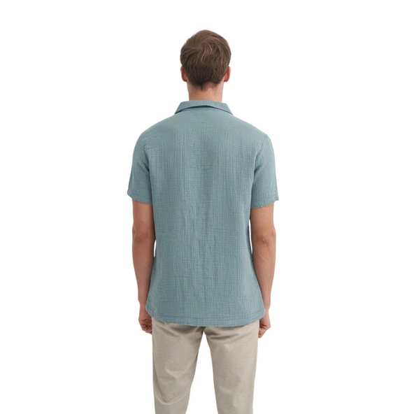 Kısa Kol Erkek Gömlek 25YCEED02039 - Resim 3