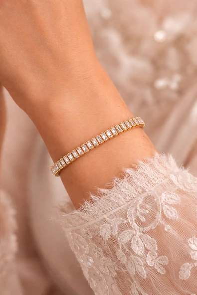 Su yolu gümüş kadın çelik bileklik ürün görseli 1