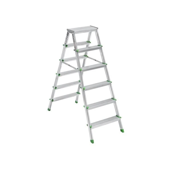 SM Saraylı 6+6 Çift Taraflı Alüminyum Merdiven - Resim 3