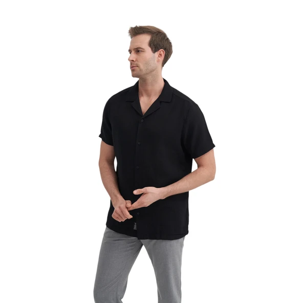 Kısa Kol Erkek Gömlek 25YCEED02039 - Resim 8