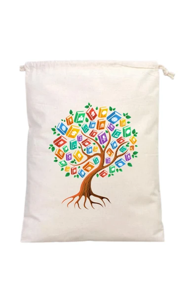 Elbasan Tekstil Kitap Ağacı Kitap Kesesi 20 x 30 cm ürün görseli 1