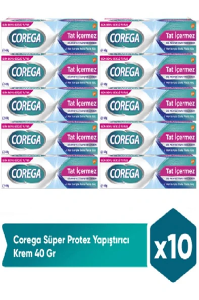 Corega Protez Yapıştırıcı Krem 40 Gr - Tatsız - 10 KUTU - SKT:01/2028 ürün görseli 1