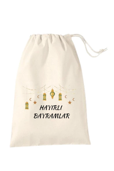 Elbasan Tekstil Adet Bayram Harçlık Kesesi Kandil Temalı 10 x 15 cm ürün görseli 1