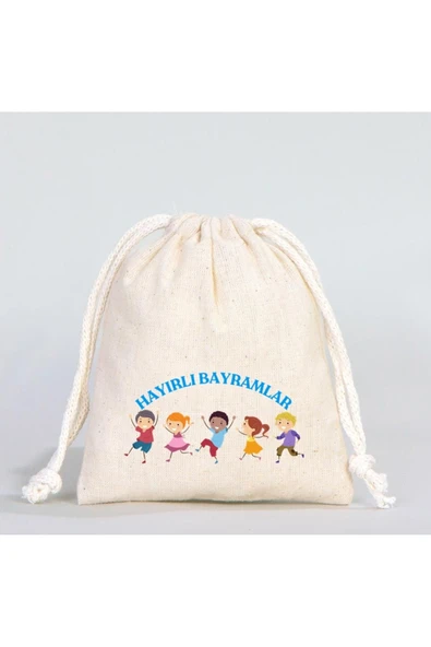 Elbasan Tekstil 5 Adet Bayram Harçlığı Kesesi 10 x 15 cm Hayırlı Bayramlar ürün görseli 1