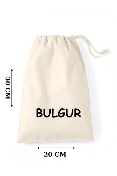 Elbasan Tekstil Ham Bez Bakliyat Saklama Kesesi 20 x 30 Cm Büzgülü ürün görseli 1