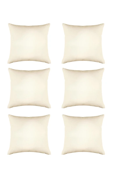 Elbasan Tekstil 6 Adet Punch Keten Kırlent Kılıfı Bej 43 x 43 cm ürün görseli 1