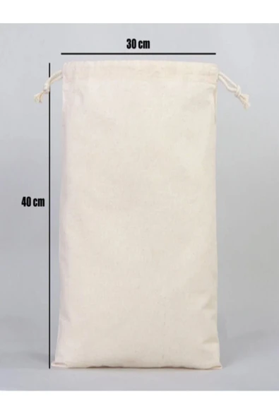 Elbasan Tekstil 10 Adet 30x40 Hambez Büzgülü Kese Bakliyat Kesesi Kına Düğün Organizer Kese - Resim 2