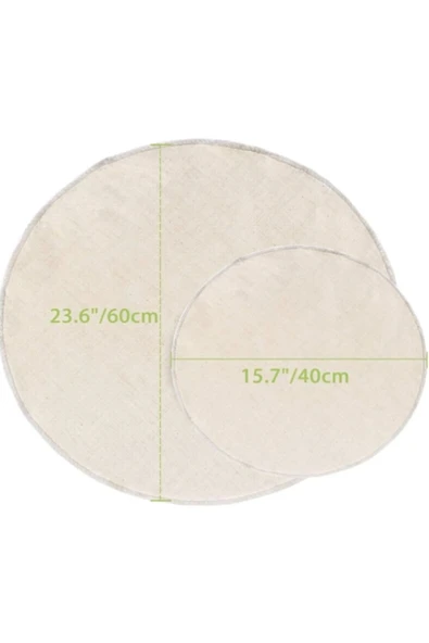 Elbasan Tekstil Organik Çember Süzme Bezi Yıkanabilir Keten Bez Natural 2 Ebat 2 Adet - Resim 4