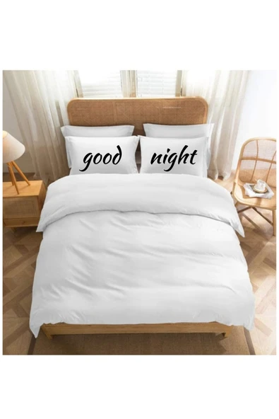 Elbasan Tekstil 2 Adet Good Nightg Tasarım Yastık Kılıfı 30x50 Cm ürün görseli 1