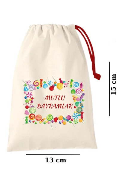 Elbasan Tekstil 3 Lü Bayram Harçlık Kesesi Bordo saplı 13x15 cm Hambez ürün görseli 1