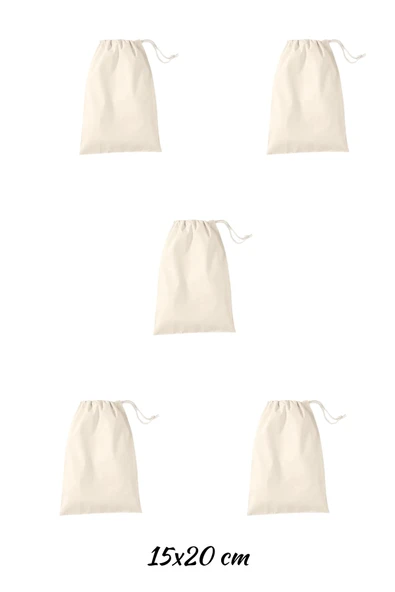 Elbasan Tekstil 5 Adet 15 x 20 cm Hambez Büzgülü Kese Organizer ürün görseli 1