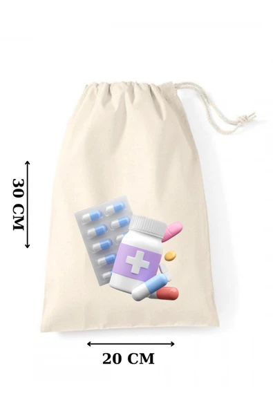 Elbasan Tekstil Ham Bez İlaç Kesesi 20 x 30 Cm Büzgülü ürün görseli 1