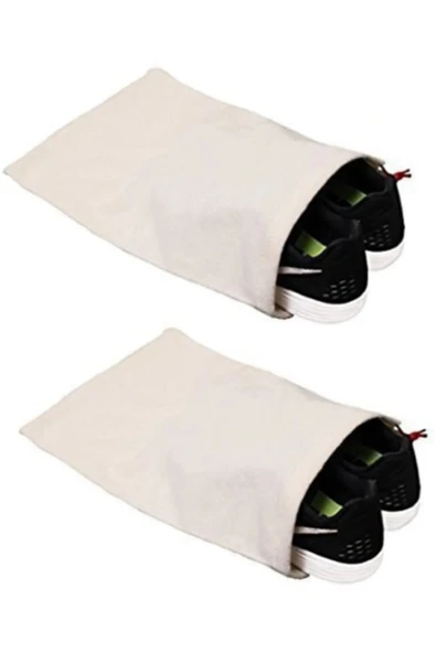 Elbasan Tekstil 30x35 Cm 10 Adet Ham Bez Bavul İçi Düzenleyici Ayakkabı Saklama Torbası ürün görseli 1