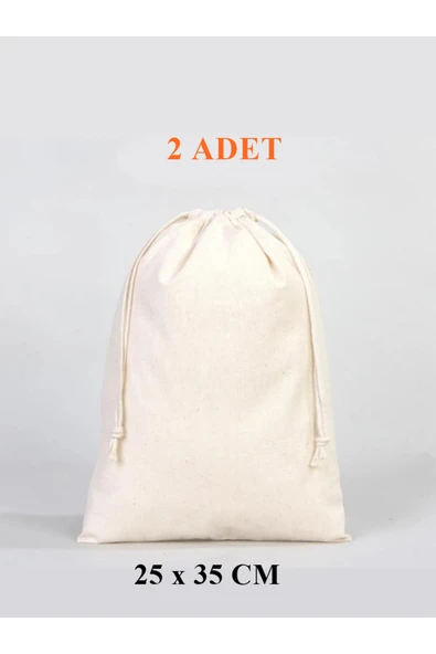 Elbasan Tekstil Ham Bez Kese/Torba/ Organizer 25x35 (2 Adet) ürün görseli 1