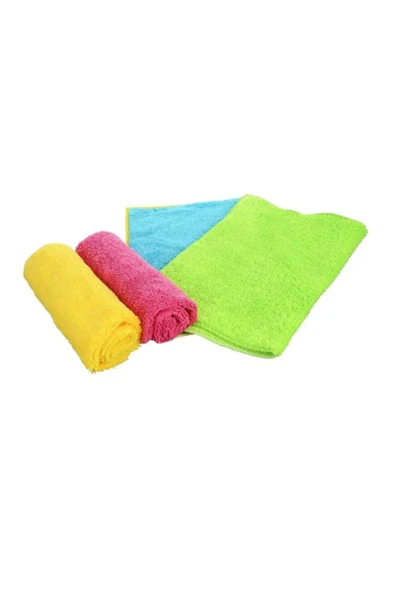 Elbasan Tekstil Süper Emici 40x40cm 4lü Mikrofiber Kurulama Bezi - Resim 2