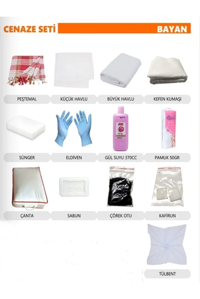 Elbasan Tekstil Kadın Kefen Takımı - Resim 3